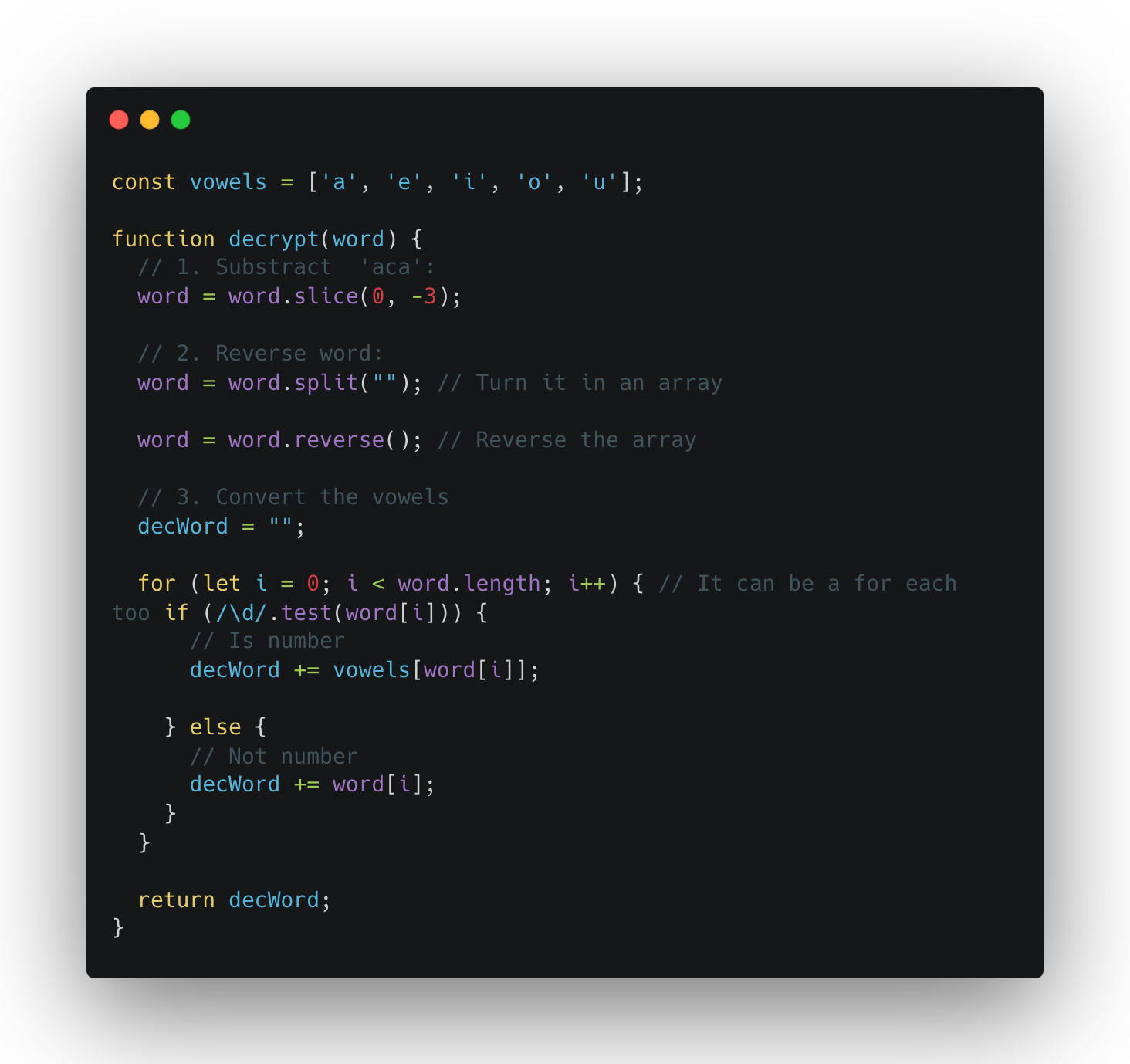 Decrypting algorithm using JavaScript code